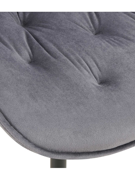 Set 2 scaune de sufragerie Wallace catifea, gri închis Set 2 scaune de sufragerie Wallace catifea, gri închis