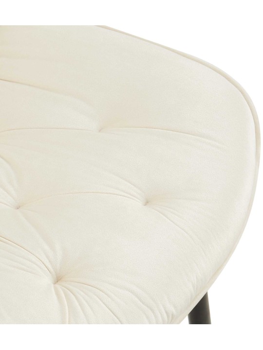 Set 2 scaune de sufragerie Wallace catifea, crem