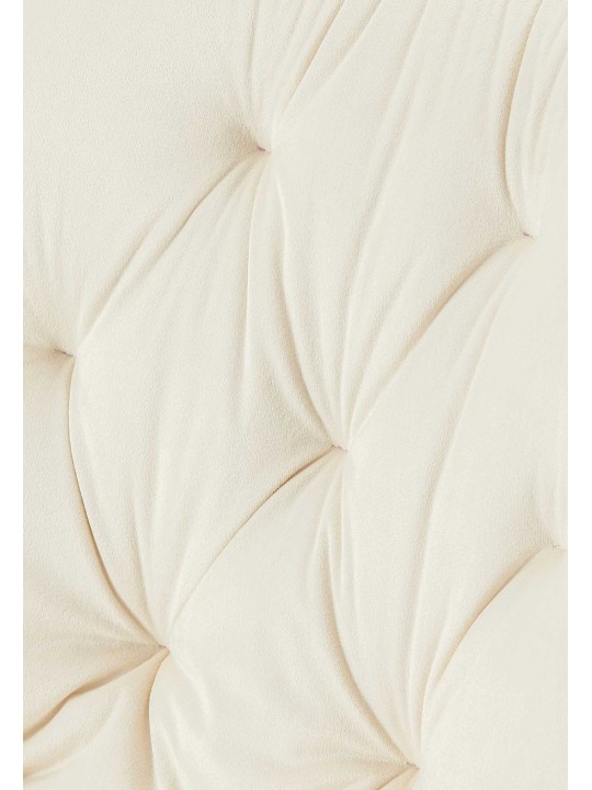 Set 2 scaune de sufragerie Wallace catifea, crem