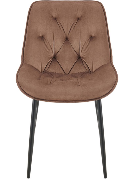 Set 2 scaune de sufragerie Wallace catifea, maro Set 2 scaune de sufragerie Wallace catifea, maro
