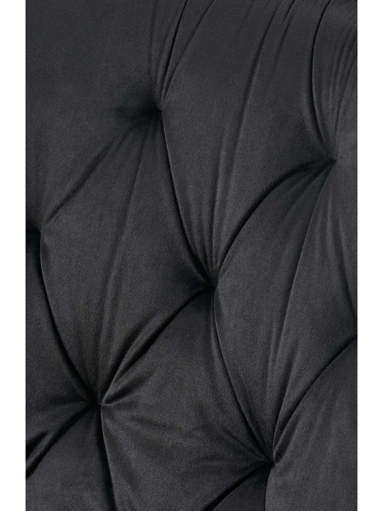 Set 2 scaune de sufragerie Wallace catifea, negru