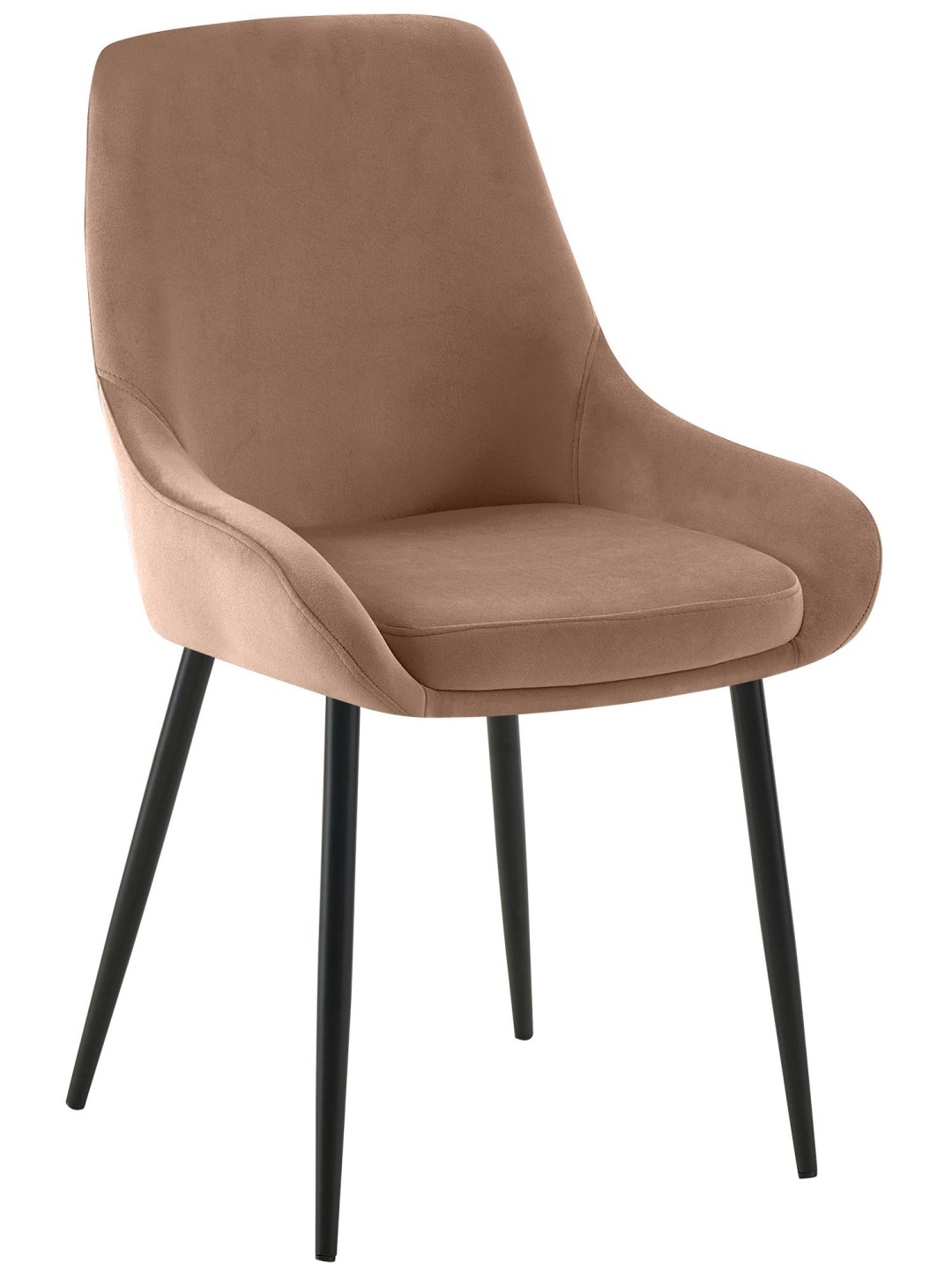 Scaun de sufragerie din catifea Elmira, maro