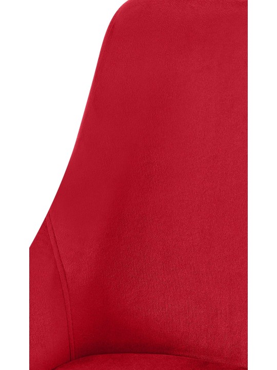 Scaun de sufragerie Elmira catifea auriu, roșu