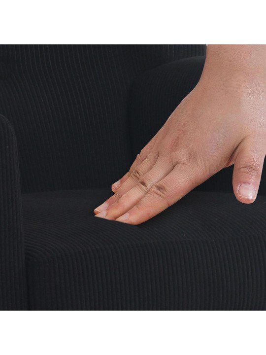 Fotoliu Kioni Cord, negru