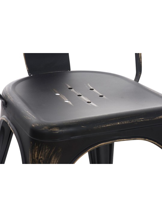 Scaun Benedikt antic, negru-auriu