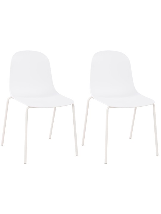 Set 2 scaune Hardin, alb