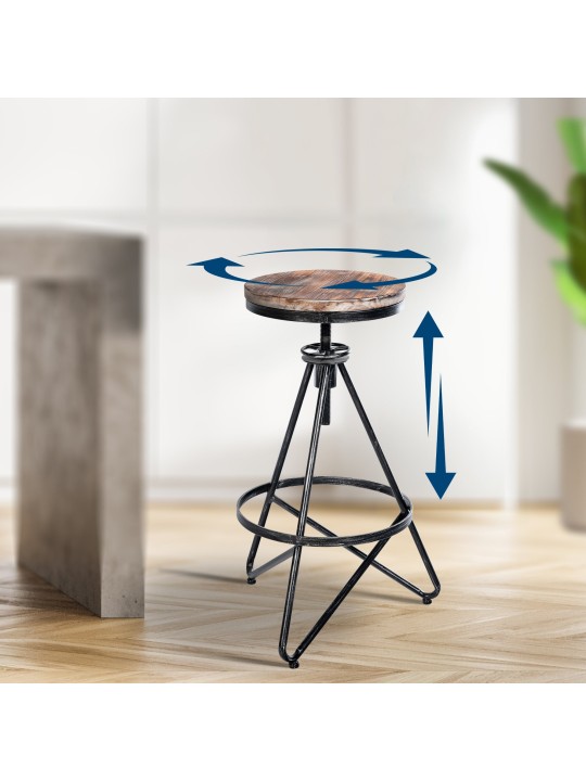 Set 2 scaune de bar Karla, argintiu Set 2 scaune de bar Karla, argintiu