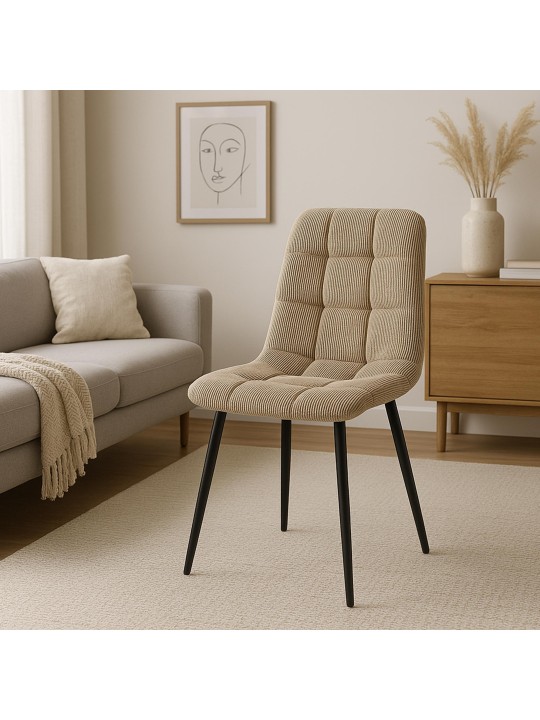 Scaun de sufragerie Antibes Cord, taupe