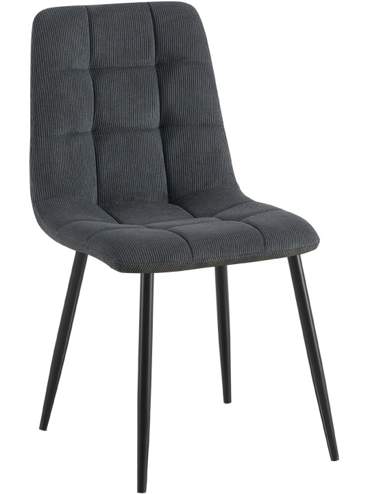 Scaun de sufragerie Antibes Cord, negru