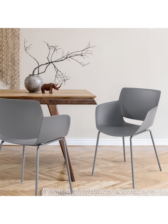 Set 2 scaune Alpena, gri închis