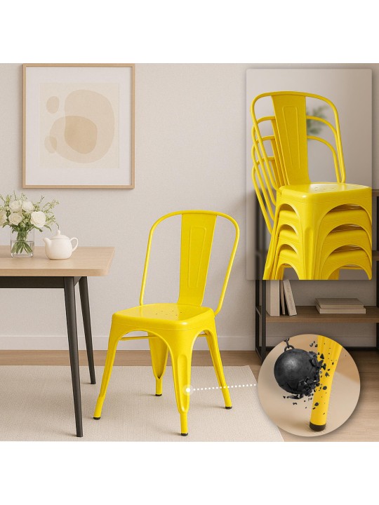 Set de 4 scaune Benedikt, galben