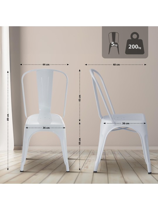 Set de 4 scaune Benedikt, alb
