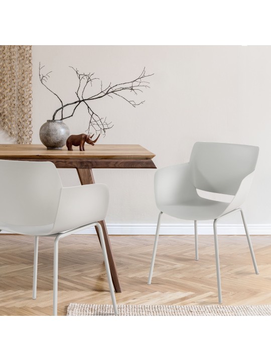 Set 2 scaune Alpena, gri deschis