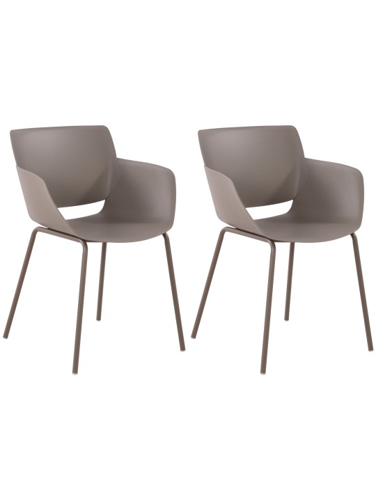 Set 2 scaune Alpena, taupe