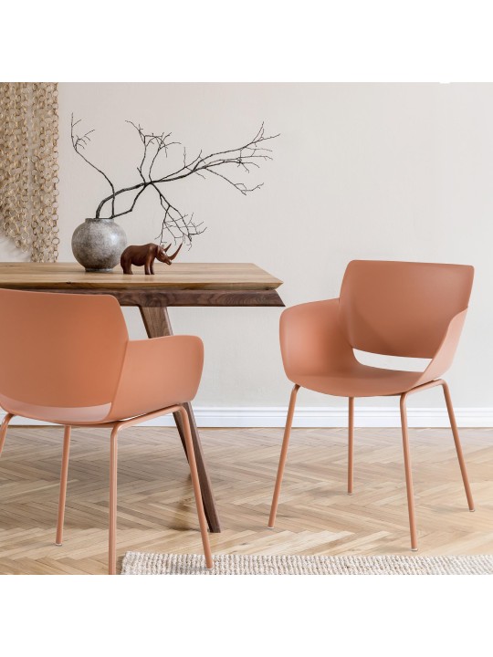 Set 2 scaune Alpena, teracotă