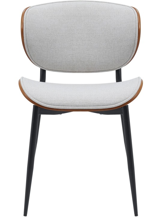 Set 2 scaune de sufragerie stofa Enid, nuc/crem Set 2 scaune de sufragerie stofa Enid, nuc/crem