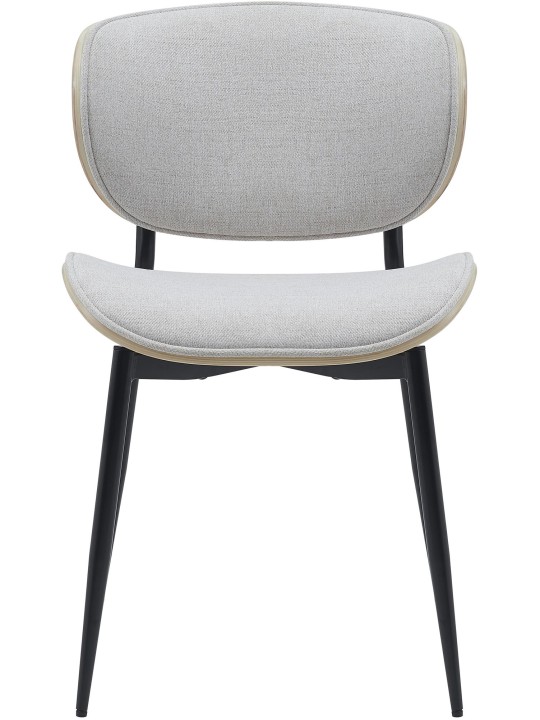 Set 2 scaune de sufragerie stofa Enid, natural/crem