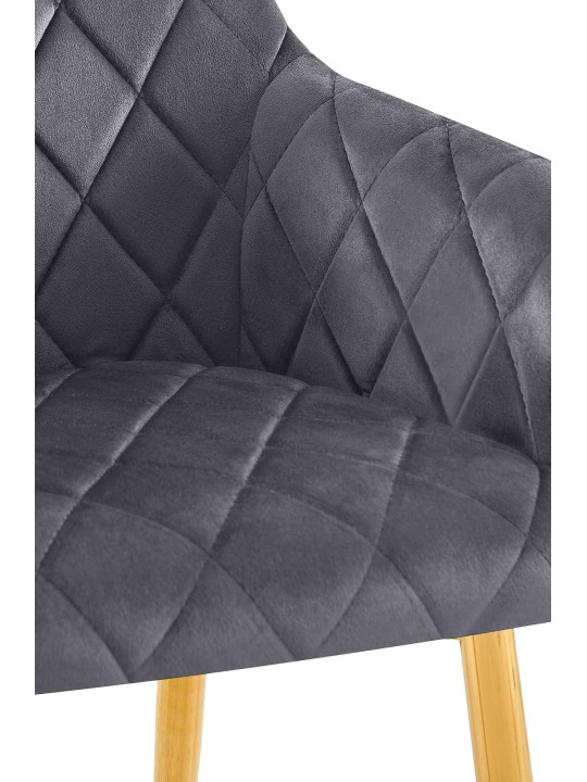 Set 2 scaune de sufragerie Monett catifea G, gri închis Set 2 scaune de sufragerie Monett catifea G, gri închis