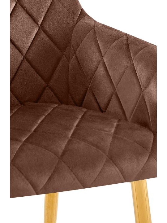 Set 2 scaune de sufragerie Monett catifea G, maro Set 2 scaune de sufragerie Monett catifea G, maro