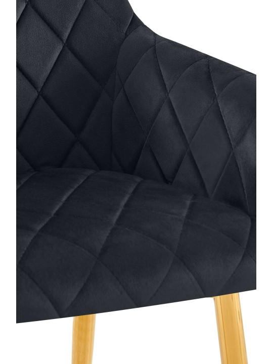 Set 2 scaune de sufragerie Monett catifea G, negru Set 2 scaune de sufragerie Monett catifea G, negru