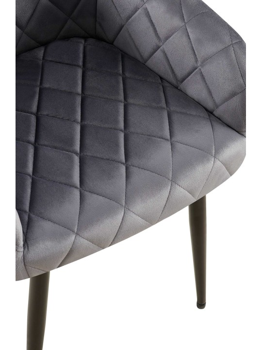 Set 2 scaune de sufragerie Monett catifea B, gri închis Set 2 scaune de sufragerie Monett catifea B, gri închis