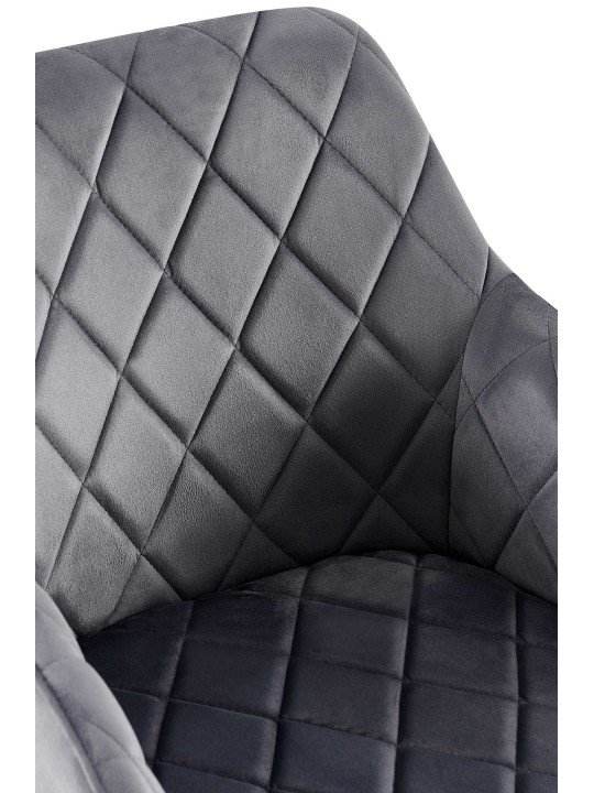 Set 2 scaune de sufragerie Monett catifea B, gri închis Set 2 scaune de sufragerie Monett catifea B, gri închis