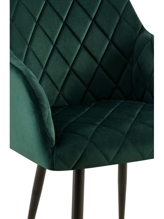 Set 2 scaune de sufragerie Monett catifea B, verde Set 2 scaune de sufragerie Monett catifea B, verde