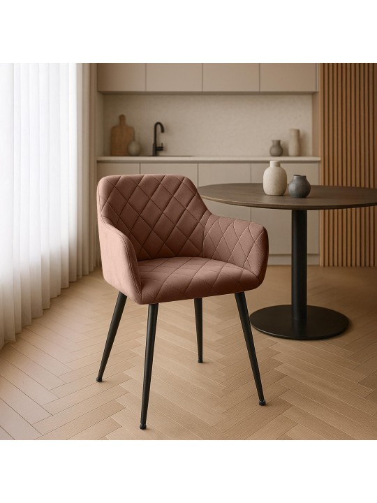 Set 2 scaune de sufragerie Monett catifea B, maro Set 2 scaune de sufragerie Monett catifea B, maro