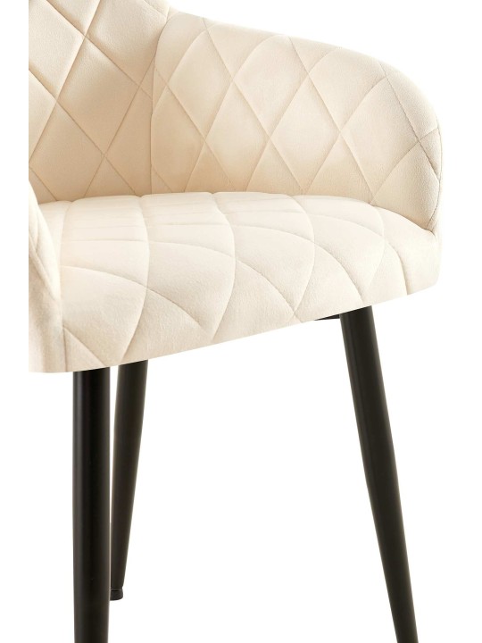 Set 2 scaune de sufragerie Monett catifea B, crem Set 2 scaune de sufragerie Monett catifea B, crem