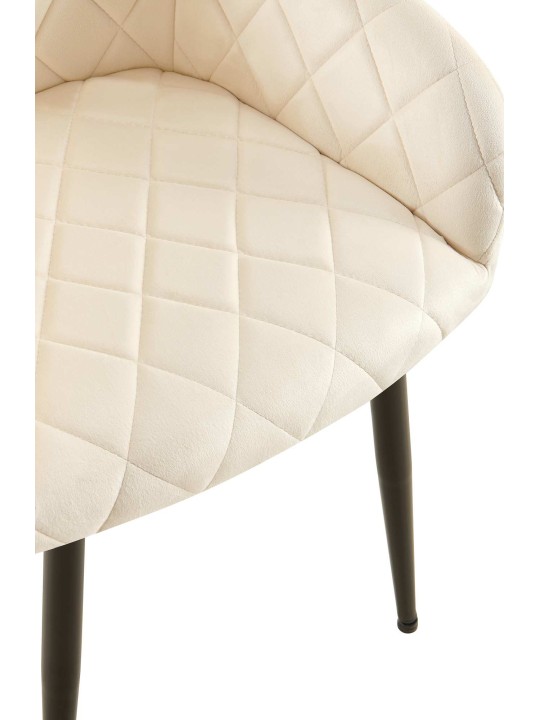 Set 2 scaune de sufragerie Monett catifea B, crem Set 2 scaune de sufragerie Monett catifea B, crem