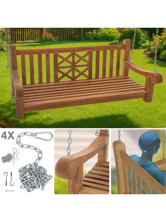 Bancă leagăn Farm 150 cm, tec