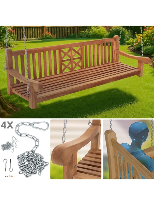 Bancă leagăn Farm 220 cm, tec