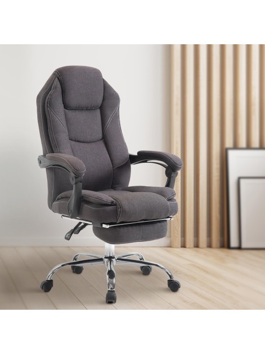 Scaun de birou Tesatura Castel, gri închis