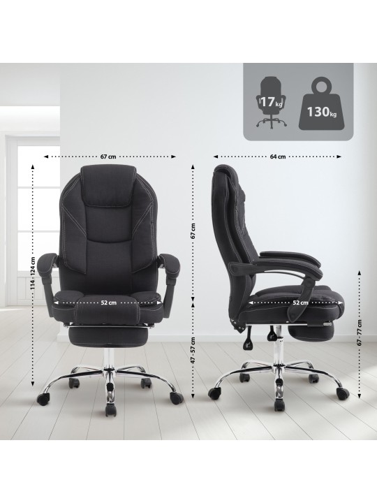 Scaun de birou Tesatura Castel, negru