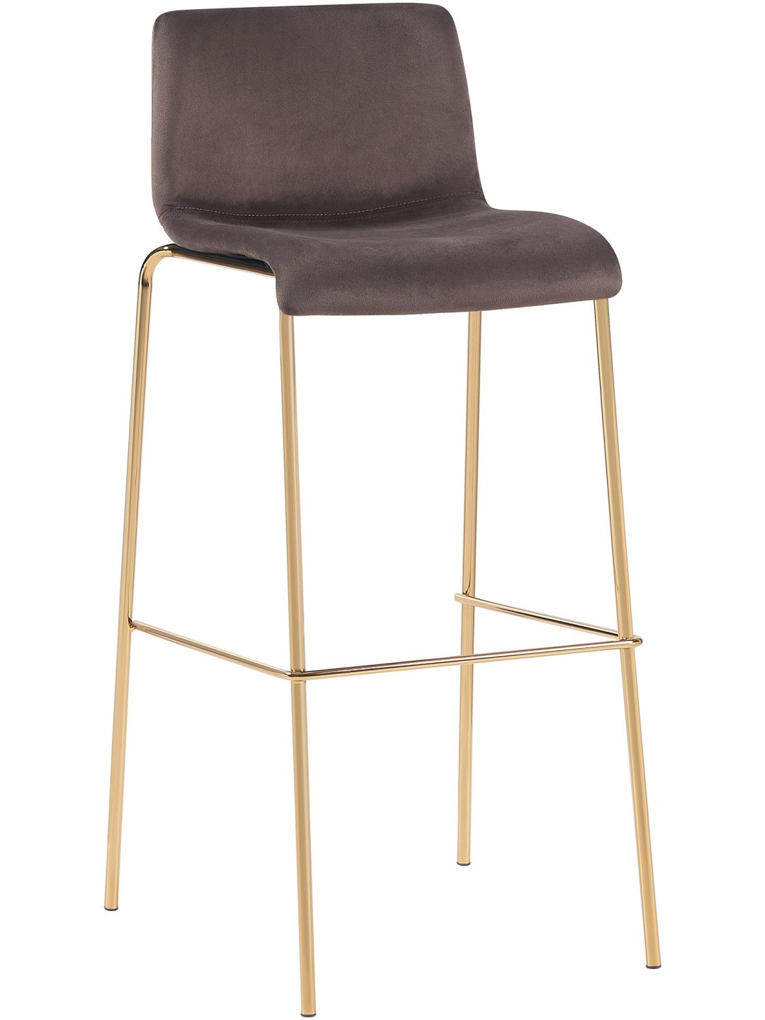 Scaun de bar Hoover Velvet 4-Foot Gold, maro