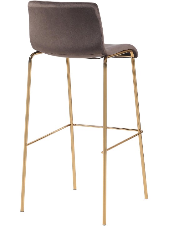 Scaun de bar Hoover Velvet 4-Foot Gold, maro Scaun de bar Hoover Velvet 4-Foot Gold, maro