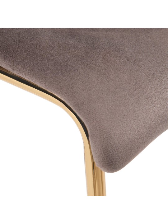 Scaun de bar Hoover Velvet 4-Foot Gold, maro Scaun de bar Hoover Velvet 4-Foot Gold, maro