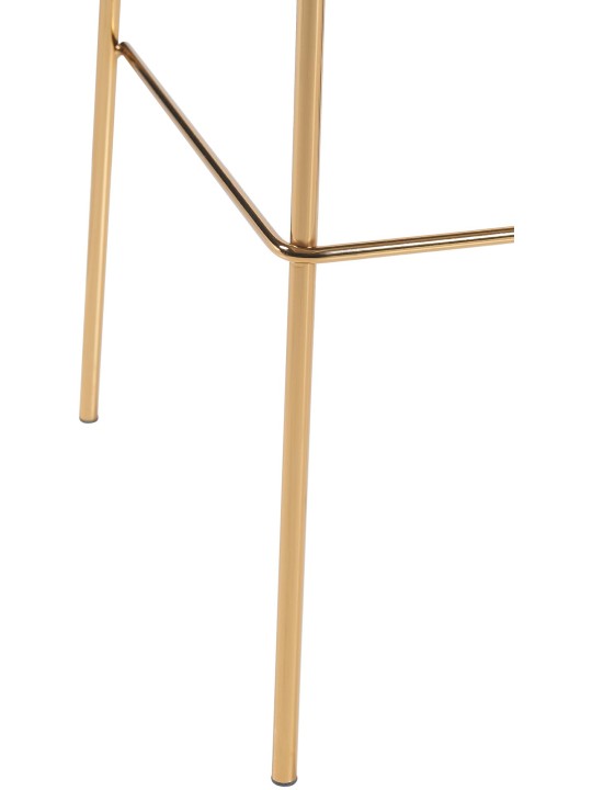 Scaun de bar Hoover Velvet 4-Foot Gold, albastru