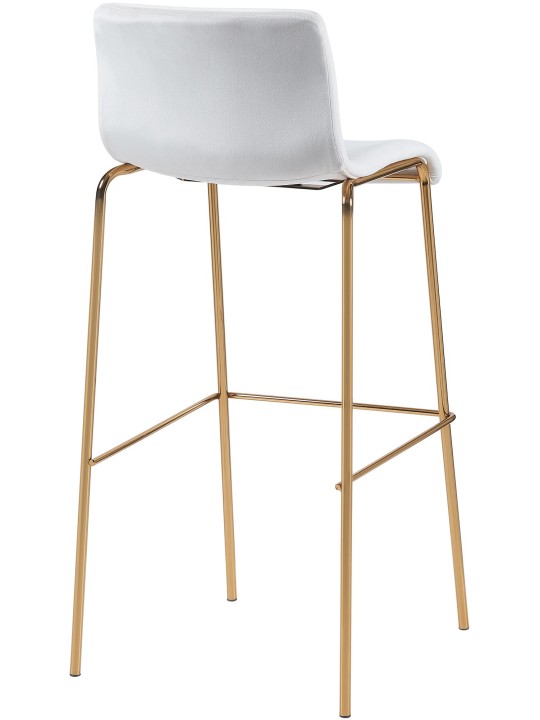 Scaun de bar Hoover Velvet 4-Foot Gold, crem