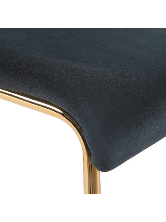 Scaun de bar Hoover Velvet 4-Foot Gold, negru Scaun de bar Hoover Velvet 4-Foot Gold, negru