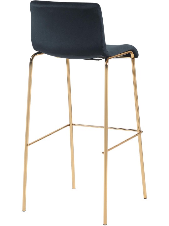 Scaun de bar Hoover Velvet 4-Foot Gold, negru Scaun de bar Hoover Velvet 4-Foot Gold, negru
