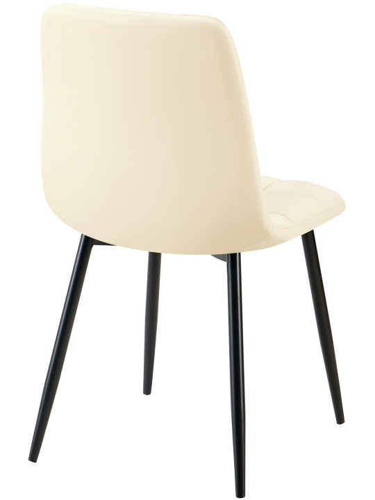 Scaun de sufragerie Antibes imitatie piele, crem