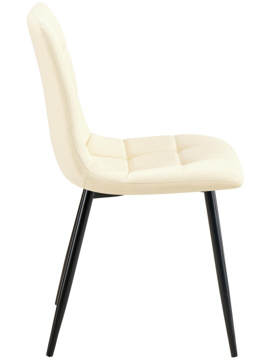 Scaun de sufragerie Antibes imitatie piele, crem