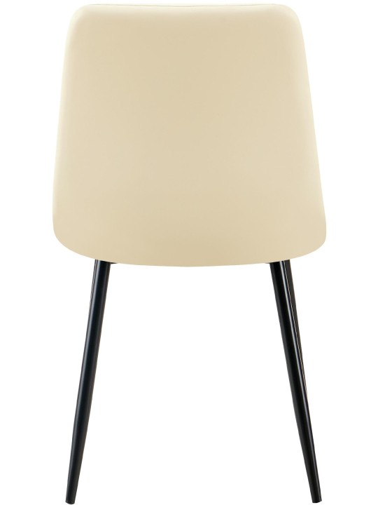 Scaun de sufragerie Antibes imitatie piele, crem