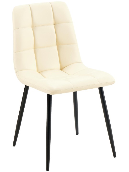 Scaun de sufragerie Antibes imitatie piele, crem