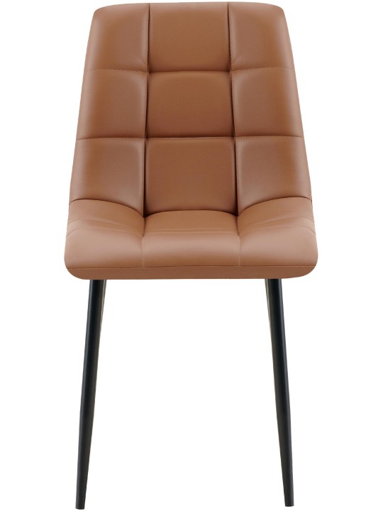 Scaun de sufragerie Antibes imitatie piele, maro închis