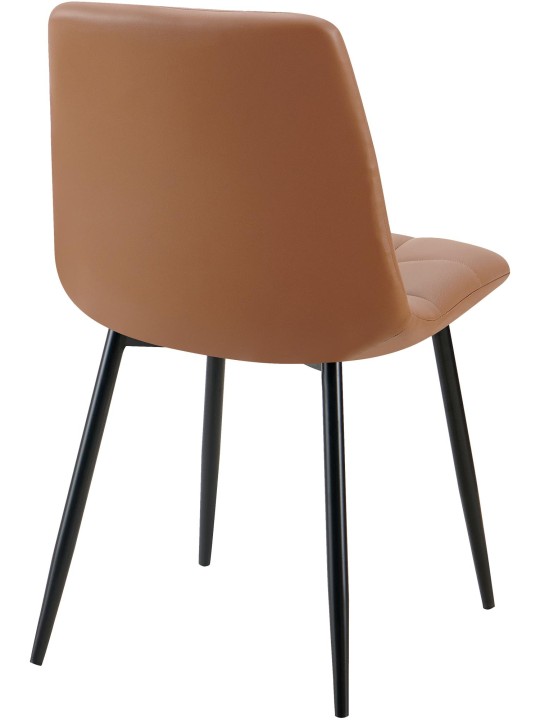 Scaun de sufragerie Antibes imitatie piele, maro închis