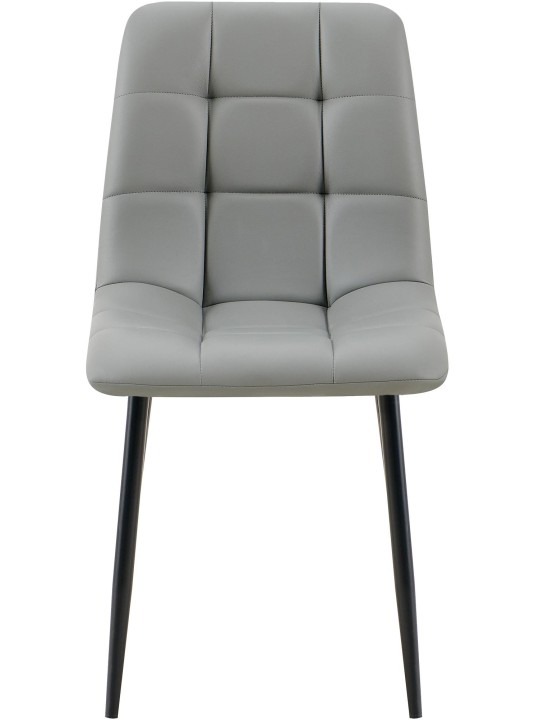 Scaun de sufragerie Antibes imitatie piele, gri deschis