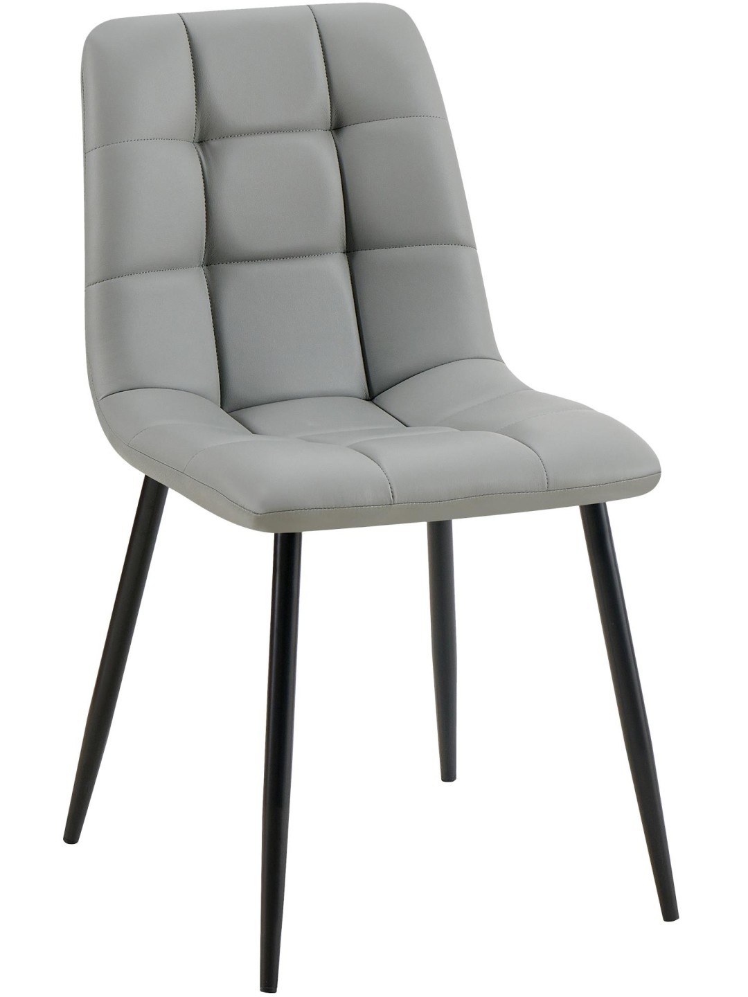 Scaun de sufragerie Antibes imitatie piele, gri deschis