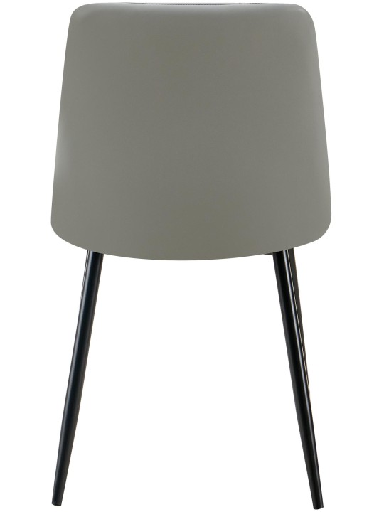 Scaun de sufragerie Antibes imitatie piele, gri deschis